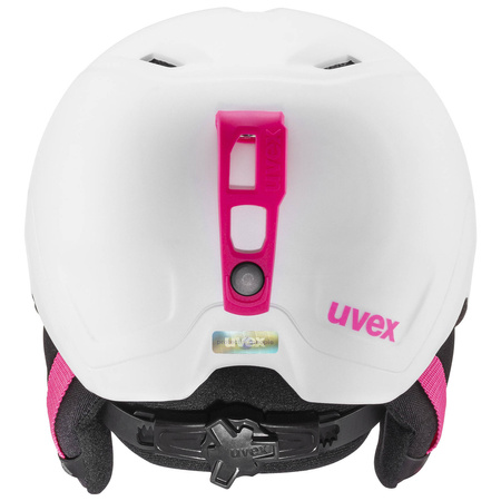 Kask snowboardowy dziecięcy Uvex Heyya Pro odporny na wstrząsy biało-różowy (56/6/253/70)