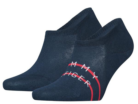 Skarpety unisex Tommy Hilfiger TH MEN FOOTIE 2P granatowe (701222189004)