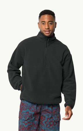 Wyprzedaż - Bluza polarowa damska/męska Jack Wolfskin Bockenheim Fleece czarna (1711091_6502)