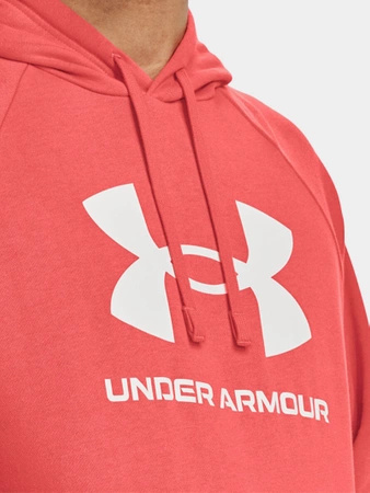 Bluza z kapturem męska UNDER ARMOUR Rival Fleece Logo różowa (1379758-690)