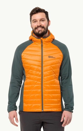 Kurtka męska hybrydowa Jack Wolfskin Routeburn Pro Hybrid M nieprzemakalna outdoorowa żółta (1710511_3285)