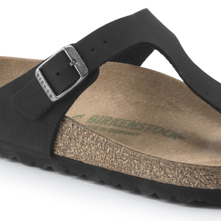 Japonki Birkenstock Gizeh Birko-Flor damskie Narrow Black na wąską stopę wegańskie czarne (1020487)