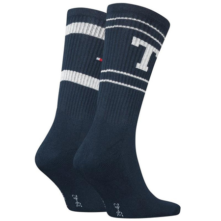 Skarpety unisex Tommy Hilfiger TH MEN SOCK 2P SPORT PATCH Granatowe (701222630002)