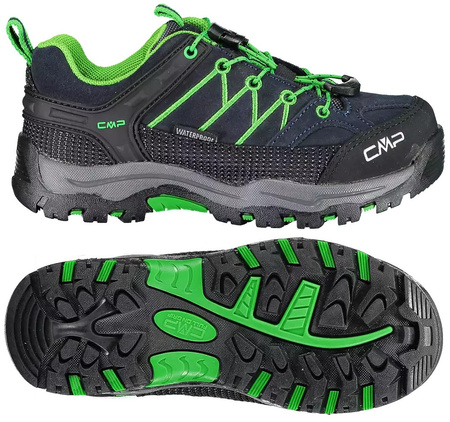 Wyprzedaż - Buty trekkingowe dziecięce CMP Kids Rigel Low Trekking Shoes WP granatowe (3Q13244-51AK)