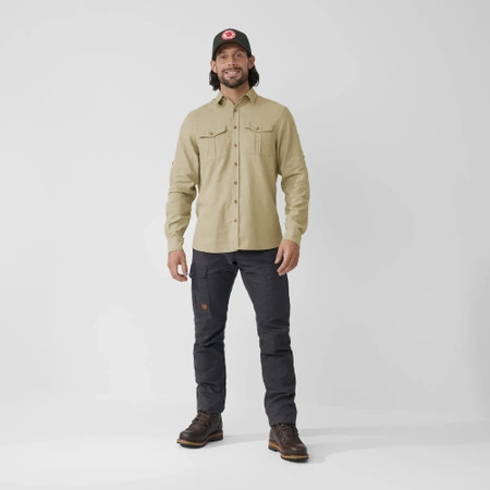 Koszula z długim rękawem męska Fjällräven Övik Travel Shirt LS M Sand Stone (F87208-195)