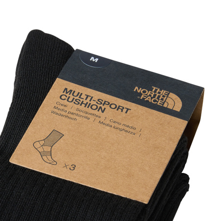 Skarpetki męskie The North Face MLSPRT SOCK CSH CREW 3P Czarny (NF0A882HJK3)