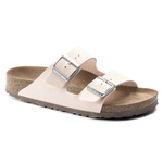 Klapki damskie Birkenstock Arizona Vegan Birko-Flor Nubuck Narrow Light Rose na wąską stopę wegańskie (1019635)