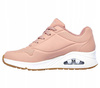 Wyprzedaż - Sneakersy damskie różowe Skechers Uno Stand On Air lifestylowe sportowe różowe (73690-ROS)