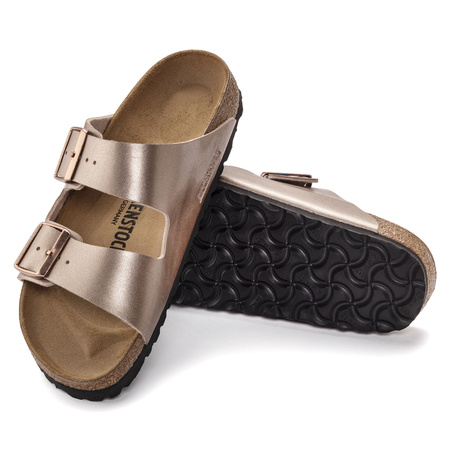 Klapki Birkenstock damskie Arizona Birko-Flor Narrow Copper na wąską stopę (1023960)