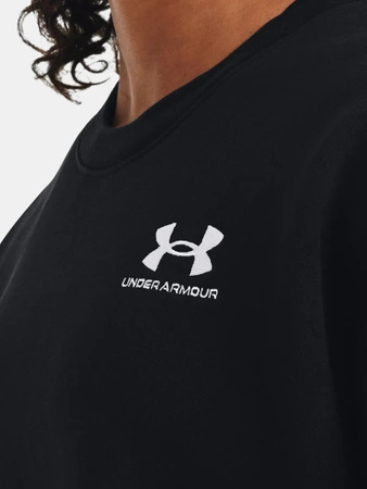 Bluza sportowa damska UNDER ARMOUR Essential Fleece Oversized Crew czarna (1379475-001)