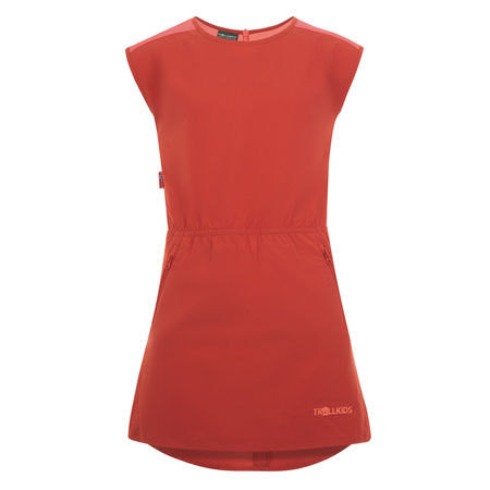 Sukienka szybkoschnąca z filtrem UPF 30+ dziecięca dla dziewczynki Trollkids Girls Arendal Dress mystic red/coral (305-411)