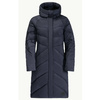 Wyprzedaż - Kurtka zimowa damska Jack Wolfskin MARIENPLATZ COAT W night blue Down Insulated granatowa  (1206971_1010)