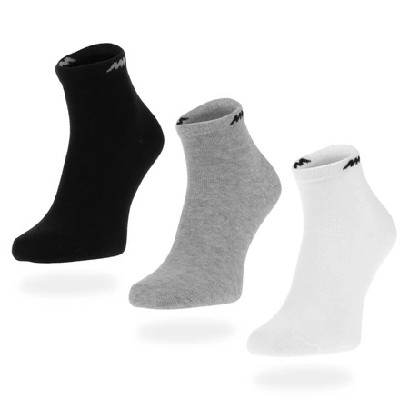 Wyprzedaż - Skarpety damskie/męskie czarne/szare/białe Monotox Basics Ankle Socks Mix 3-Pack (MX20007)