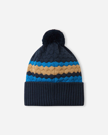 Czapka zimowa dziecięca Reima Pampula Navy dla dziewczynki/chłopca beanie (5300234A-6982)