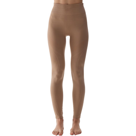 Legginsy termoaktywne damskie 4F F157 jasny brąz  (4FWAW24USEAF157 82S)