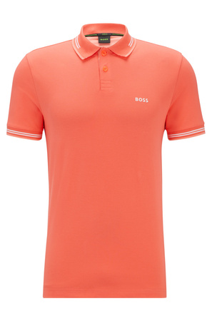 Koszulka Polo męska BOSS Paul Open Red slim fit czerwona (50506193-646)