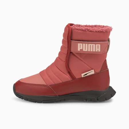 Wyprzedaż - Śniegowce dziecięce Puma Nieve Boot WTR AC PS ocieplane buty zimowe na rzepy różowe (380745-04)