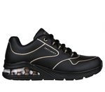 Wyprzedaż - Damskie sneakersy sportowe Skechers UNO 2 GOLDEN TRIM czarne (155637-BKGD)