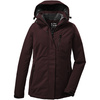 Wyprzedaż - Kurtka z kapturem outdoorowa damska Killtec KOW 140 parka techniczna zimowa bordowa (37411/447)