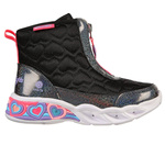 Buty sportowe dziecięce Skechers Sweetheart Lights Heart Hugger botki zimowe dla dziewczynki (302666L-BKMT)