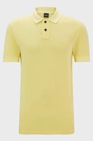 Koszulka męska Polo BOSS Prime Bright Yellow regular fit żółta (50507813-737)