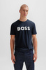 T-shirt męski BOSS Thinking 1 BLU koszulka na lato regular fit granatowa (50481923-405)