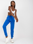 Wyprzedaż - Ciemnoniebieskie dresowe spodnie basic jogger   (B-005.56)