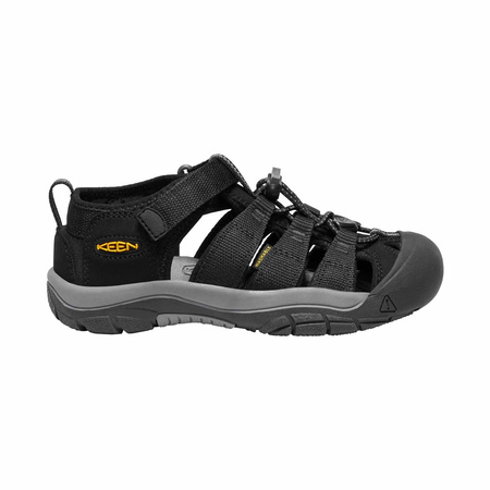 Sandały trekkingowe dziecięce na lato Keen Newport H2 Black/Keen Yellow czarne (KE-1022838)