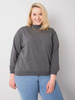 Ciemnoszara melanżowa bluza plus size basic (RV-BL-6299.11)