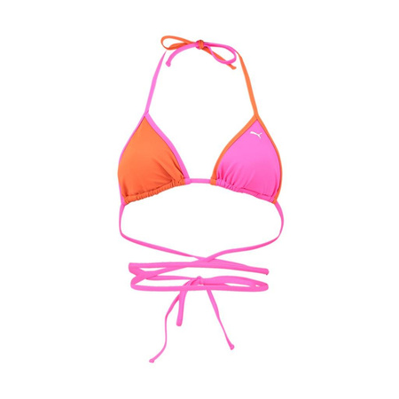 Wyprzedaż - Bikini góra biustonosz Puma Swim Women Wrap Triangle 1P różowy (938065-02)