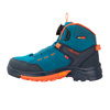 Wodoodporne buty turystyczne dziecięce dla chłopca/dziewczynki Trollkids Kids Gjende Hiker Mid atlantic blue/dark navy/glow orange (661-197)