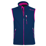 Kamizelka softshellowa dziecięca dla chłopca/dziewczynki Trollkids Kids Trollfjord Vest navy/magenta (306-114)