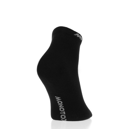 Wyprzedaż - Skarpety męskie czarne Monotox Basics Ankle Socks Black 3-Pack (MX20005)
