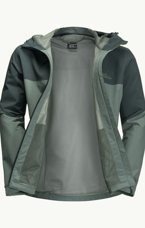 Kurtka męska Jack Wolfskin Weiltal 2l Jkt M Hedge Green przeciwdeszczowa wiatroszczelna zielona (1115891_4311)