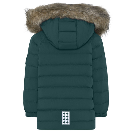 Wyprzedaż - Kurtka puchowa dziecięca Lego Wear LWJULIO 714 Jacket z odblaskowymi elementami zielona (22886-827)