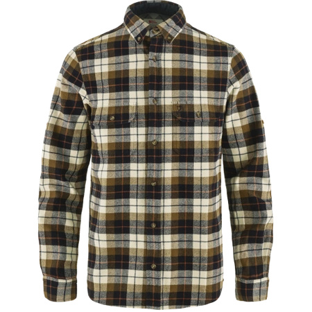 Koszula z długim rękawem męska Fjällräven Singi Heavy Flannel Shirt M Chalk White-Dark Navy (F81373-113-555)