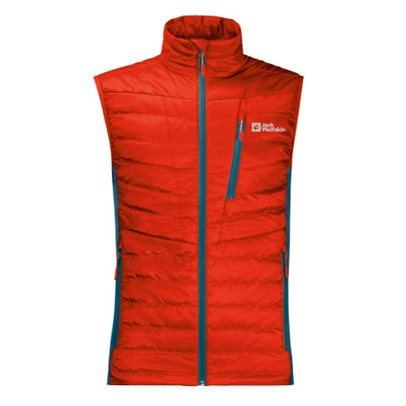 Wyprzedaż - Kamizelka sportowa męska Jack Wolfskin Routeburn Pro Ins Vest M bezrękawnik czerwony (1206871_3017)