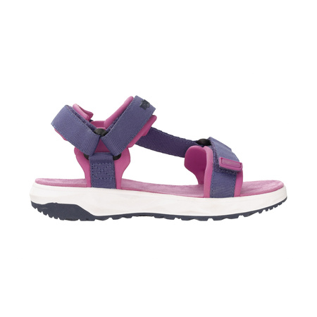 Sandały sportowe dziecięce dla chłopca/dziewczynki Trollkids Kids Lysefjord Sandal violet blue/navy/mallow pink (666-111)