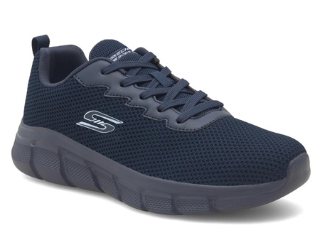 Buty sportowe męskie Skechers BOBS B FLEX CHILL EDGE przewiewne granatowe (118106NVY)