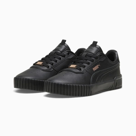 Buty sportowe damskie Puma Carina 2.0 Lux Black Rose Gold Shad skórzane czarne (395017-02)