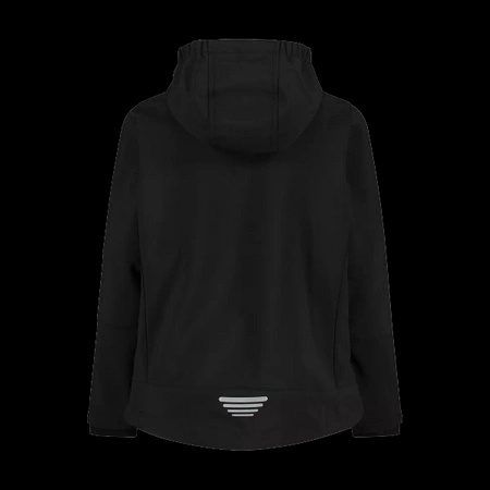 Wyprzedaż - Kurtka z kapturem dziecięca CMP Kid Jacket Fix Hood trekkingowa czarna (3A00094-U901)
