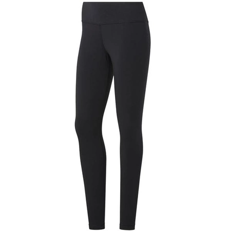 Wyprzedaż - Legginsy damskie Reebok TE COTTON LEGGING sportowe z wysoką talią treningowe czarne (FK6664)