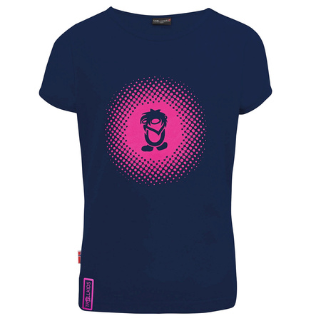 Koszulka szybkoschnąca z filtrem UPF30+ dziecięca dla dziewczynki Trollkids Girls Logo T navy/magenta  (112-114)