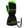 Wyprzedaż - Rękawice snowboardowe dziecięce REUSCH Maxi R-TEX® XT Mitten ocieplane jednopalczaste na narty wodoodporne czarno-zielone (62/85/515/7781)