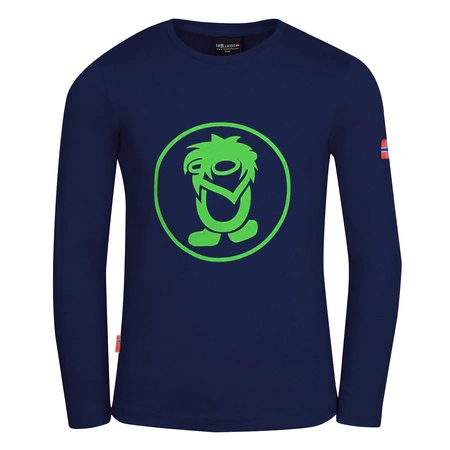 Bluzka dziecięca TrollKids Kids Troll Longsleeve navy/green lifestylowa granatowa (343-100)