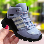 Wyprzedaż - Buty sportowe dziecięce adidas Terrex Mid GTX sneakersy fioletowe (FZ6053)