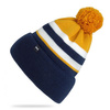 Czapka zimowa unisex Monotox ELES HONEY z pomponem w paski beanie granatowo-żółta (MX20058)