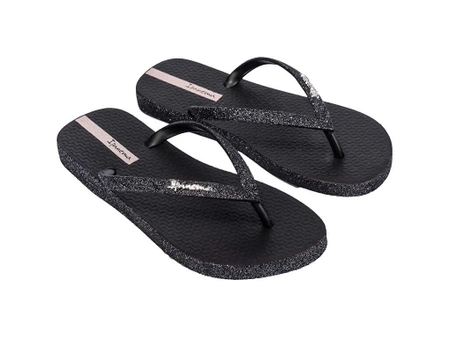 Wyprzedaż - Japonki na lato damskie Ipanema Maxi Glow Fem klapki na plażę czarne (27000-AK786N)