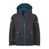 Kurtka Trollkids Trollfjord Softshell czarny/petrolowy (161-622)