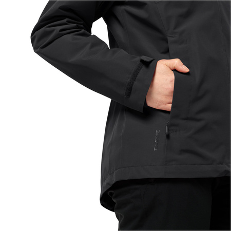 Wyprzedaż - Kurtka trekkingowa damska Jack Wolfskin Geisshorn 3in1 JKT W wiatroszczelna czarna (1115601_6000)